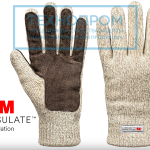 ПЕРЧАТКИ ШЕРСТЯНЫЕ "ИНЕЙ" СО СПИЛКОВЫМИ НАКЛАДКАМИ | 3M™ THINSULATE™